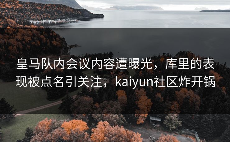 皇马队内会议内容遭曝光，库里的表现被点名引关注，kaiyun社区炸开锅